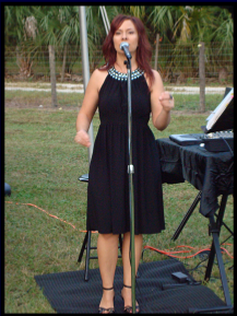 Janine singing "You Raise Me Up" at a wedding, Nov '08.