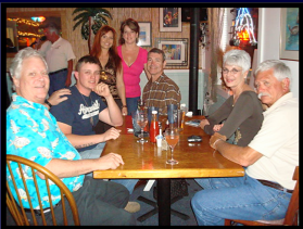 Bill, Jesse, Janine, Tanya, Tim & friends, at Pelican Pete's, early '09
