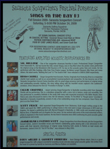 Songwriter's Festival Oct 24, 5 - 9 pm