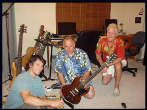 Pat, Rick, and Bill: a little bit of discussing guitars & alot of drinking!