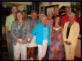 Tim, Molly, 3 friends, Janine, Tracy, Tom & Jackie: at Sharky's, early 2009