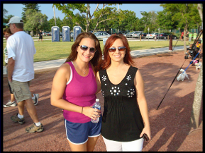 Stacy and Janine... at the Heart Walk where Janine sang our National Anthem!!!