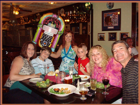 Janine & the gang at Sharky's celebrating Janine's birthday!