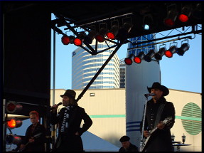 Big & Rich performing at an outdoor concert on Good Morning America - in Nashville